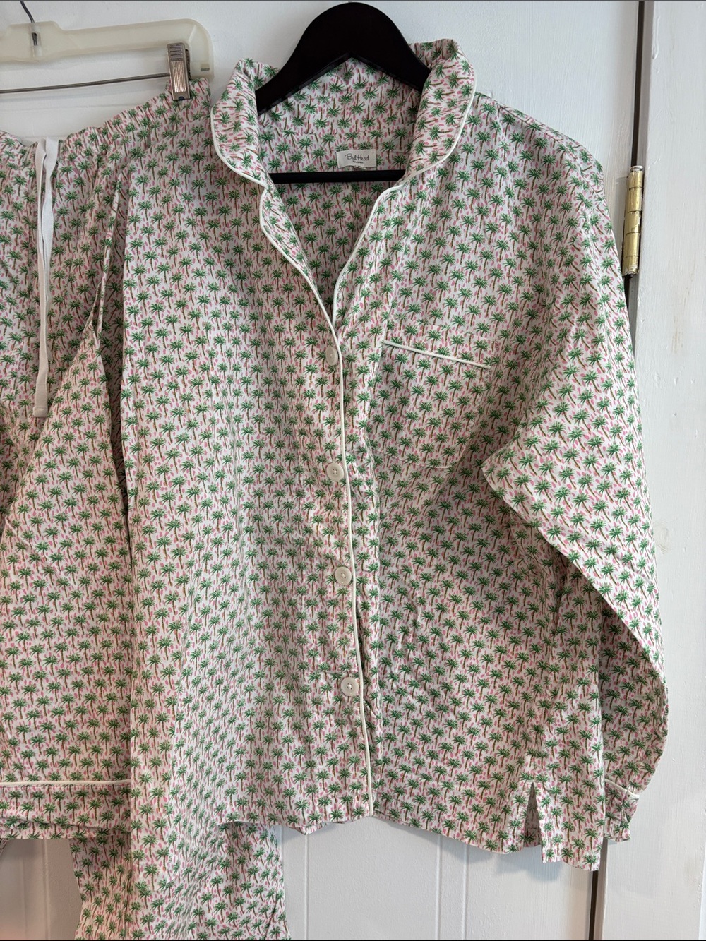 BedHead Pink & Green Palm-Print Pajamas